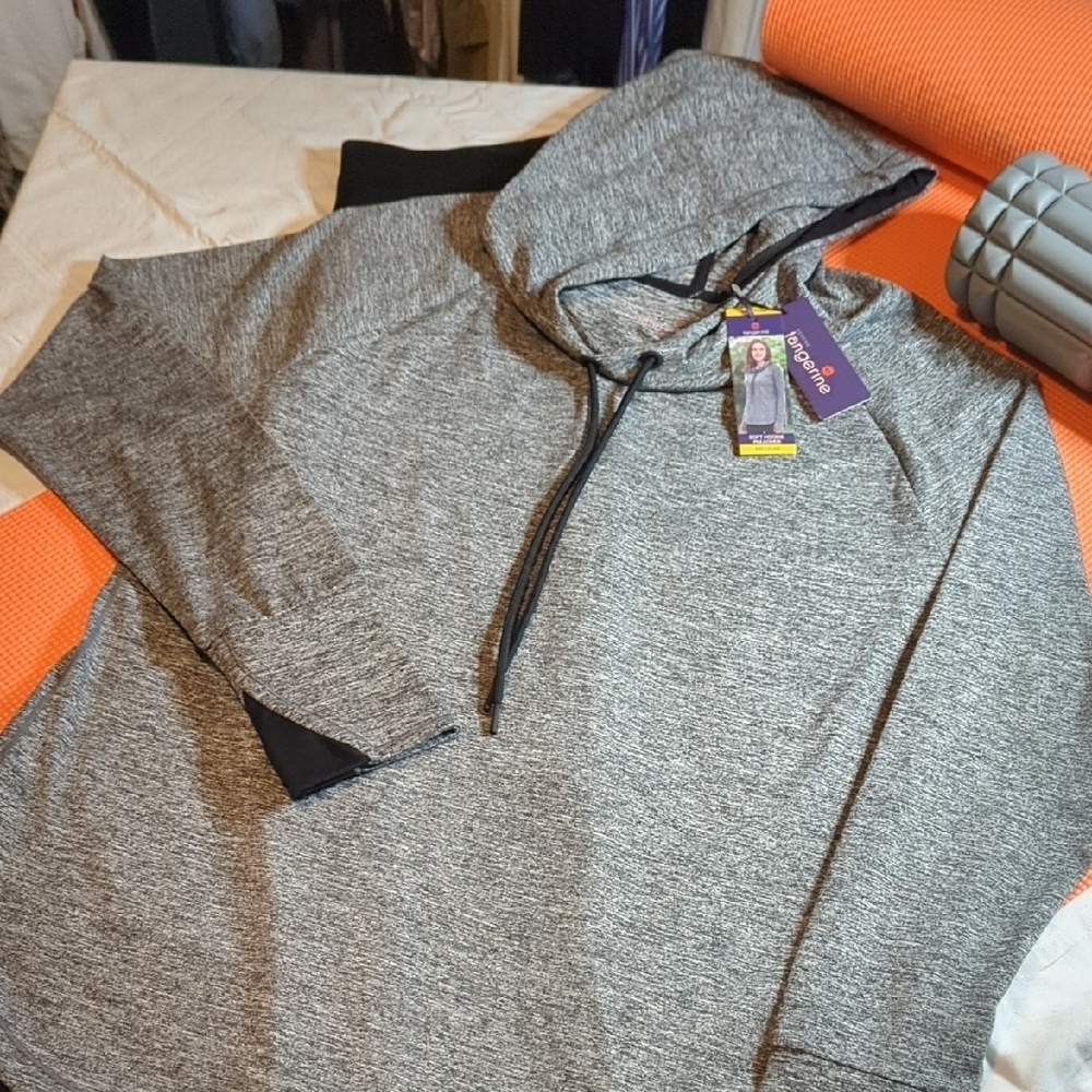 Tangerine Gray Soft Hoodie Pullover - Picture 2 of 8